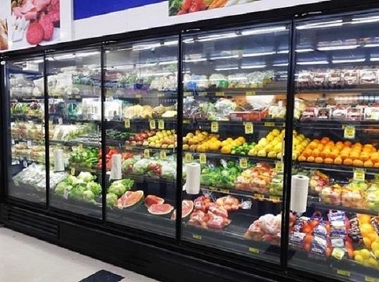 Süpermarket Dik Cam Kapı Dondurucu Cam Kapı Soğutucu Bağımsız 3/4/5/6 Kapılar