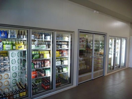 Bira Mağarası Cam Kapı Soğutucuda Yürümek Buzdolabında Dondurucuda Ticari Yürümek