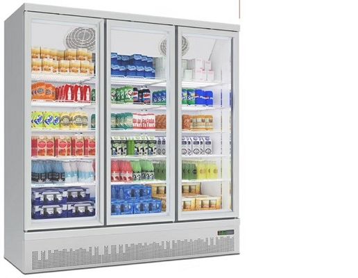 Dondurma ve Dondurulmuş Gıdalar İçin 3 Kapılı Dik Dondurucu Camı 1250L