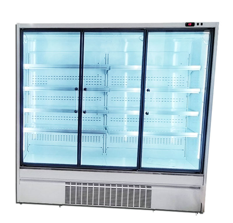 Süpermarket R290 Dik Cam Kapı Soğutucu 2/3/4 kapı 220V/50HZ