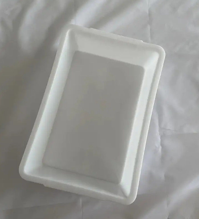 Beyaz Kalınlaştırılmış Sortlama Malları Büyük Kauçuk Havuzu Dikdörtgen Süpermarket Plastik Beyaz Havuz