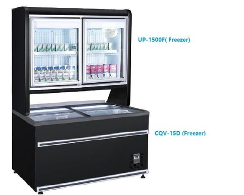 1200L R290 Ticari Buzdolabı Dondurucu Combo Cam Kapı Süpermarket